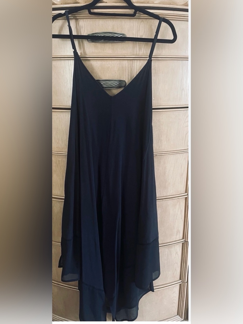 Tommy Bahama Navy Scarf Dress S/M NWT Asymmetrical Beach Vacation Midi